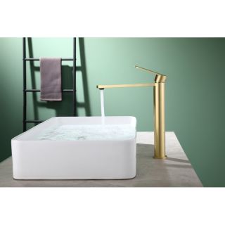 Смеситель для раковины Raglo R10.15.03 золотой сатин